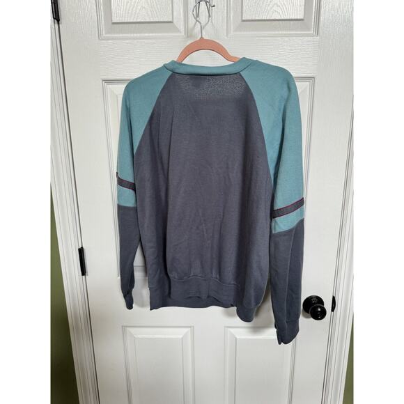 Track & Court Full Set Tracksuit VTG L Gray Blue Red Tennis Racquetball Sports - Picture 6 of 15